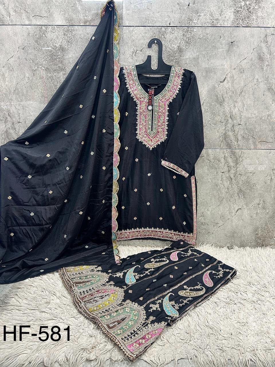 Buy Hoor Tex 851 A To D Chinon Embroidered Salwar Kameez Wholesale 2026