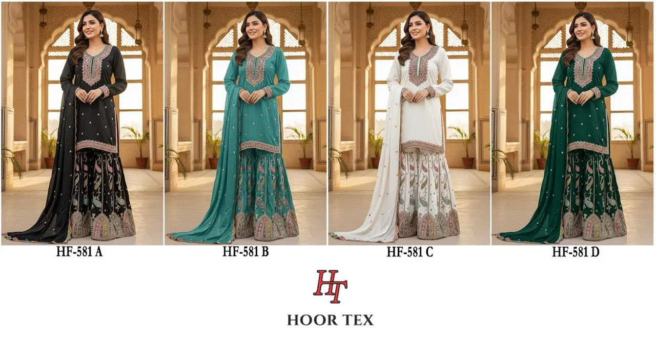 Buy Hoor Tex 851 A To D Chinon Embroidered Salwar Kameez Wholesale 2026