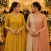 Mrudangi Sajni Georgette Chikankari Embroidered Gown With Dupatta Wholesale