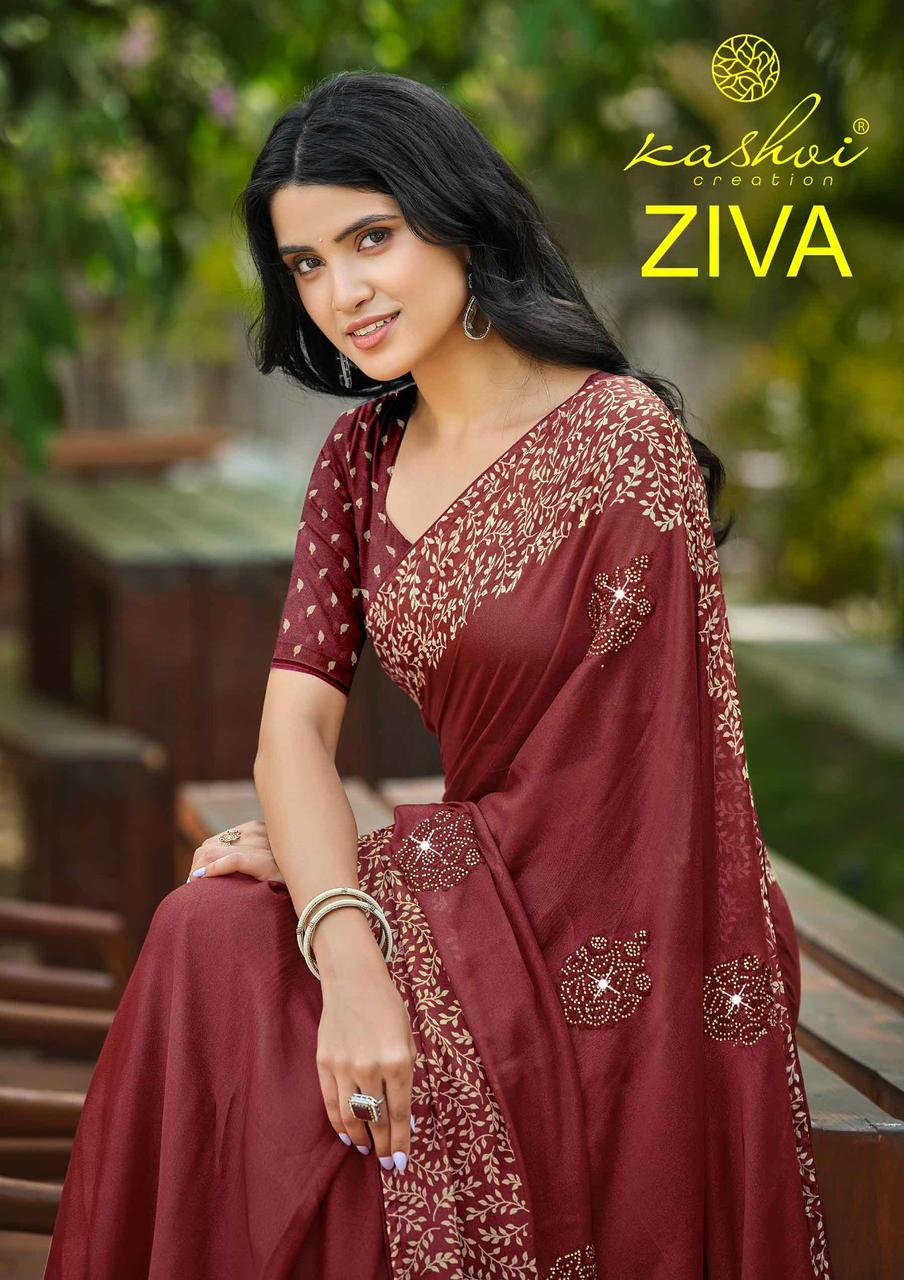 Kashvi Ziva Vol 01 Start Georgette Embroidered Saree Collection Wholesale
