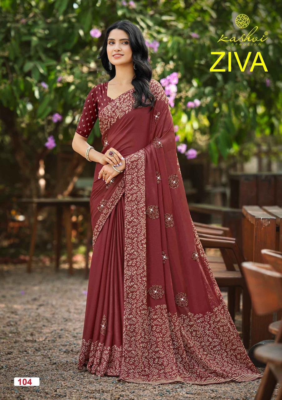 Latest Kashvi Ziva Vol 01 Start Georgette Embroidered Saree Collection Wholesale 2026