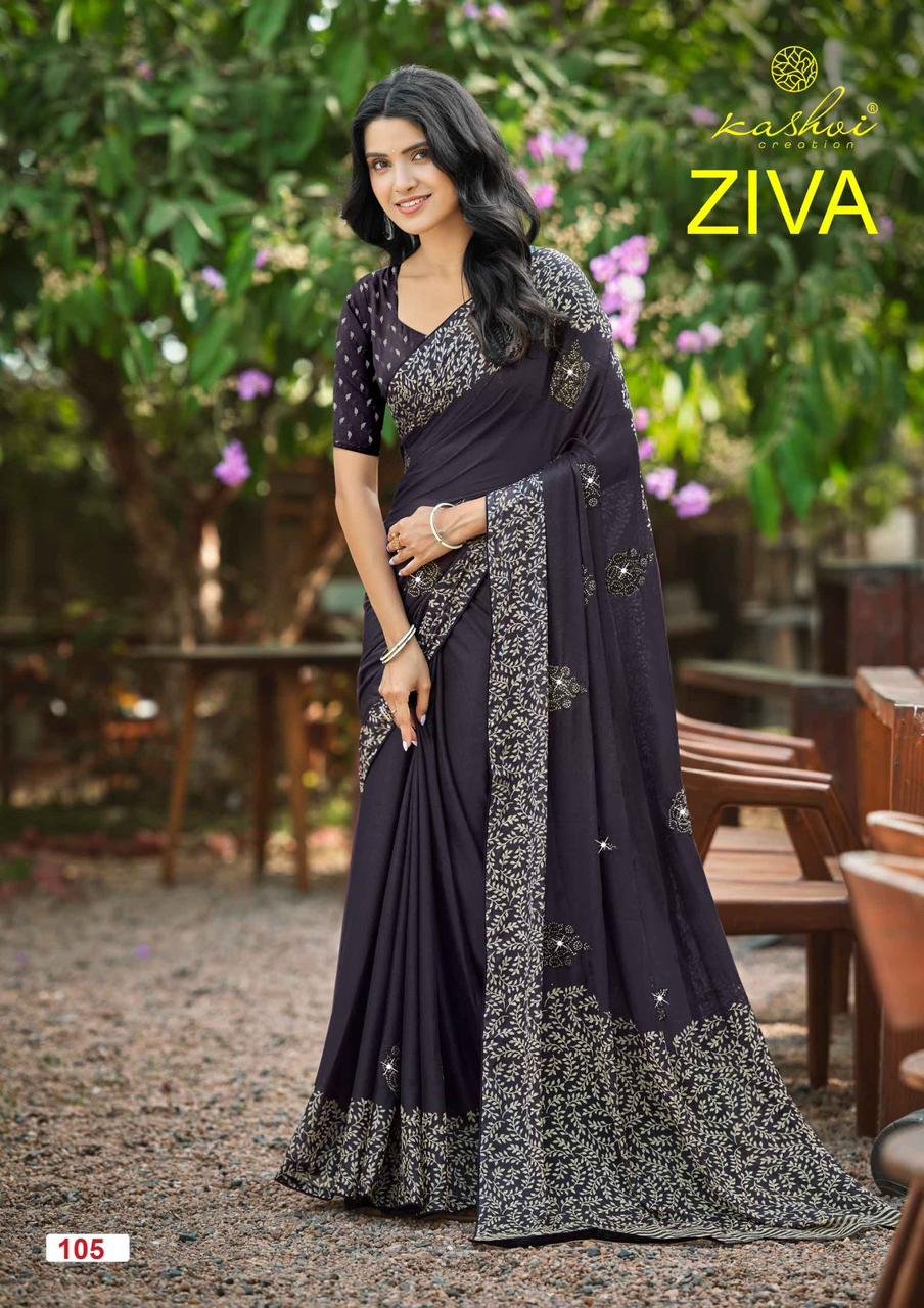 Latest Kashvi Ziva Vol 01 Start Georgette Embroidered Saree Collection Wholesale 2026