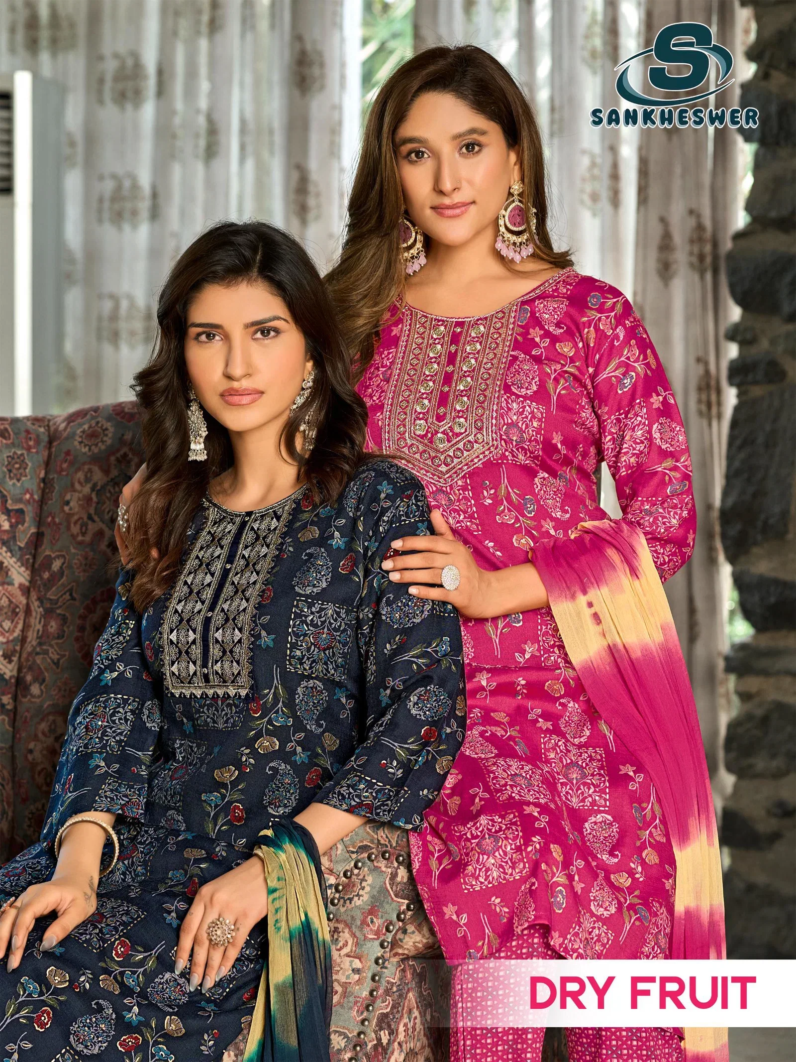 Sankheswer Dry Fruit Vol 1 Capsul Printed Kurti With Bottom Dupatta Wholesale