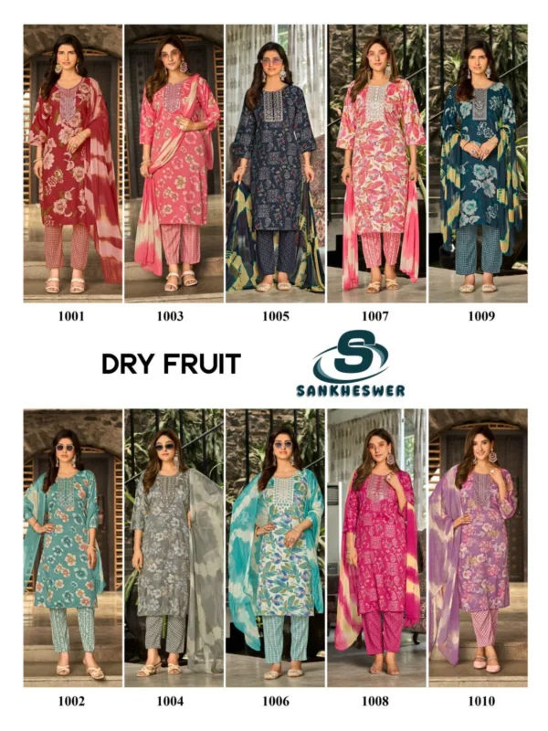 Launching Sankheswer Dry Fruit Vol 1 Capsul Printed Kurti With Bottom Dupatta Wholesale 2026