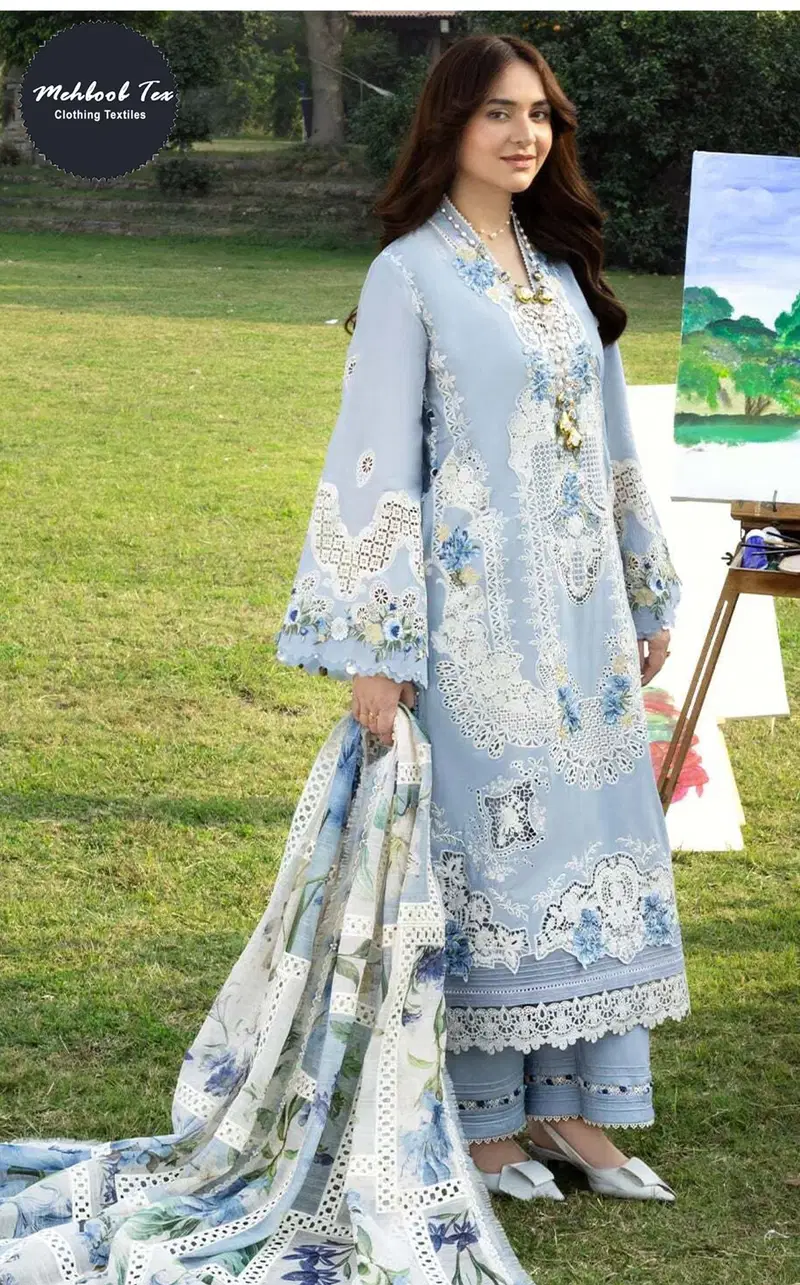 Mehboob Tex Elaf Premuim Vol 1 Cambric Cotton Embroidered Salwar Kameez Wholesale