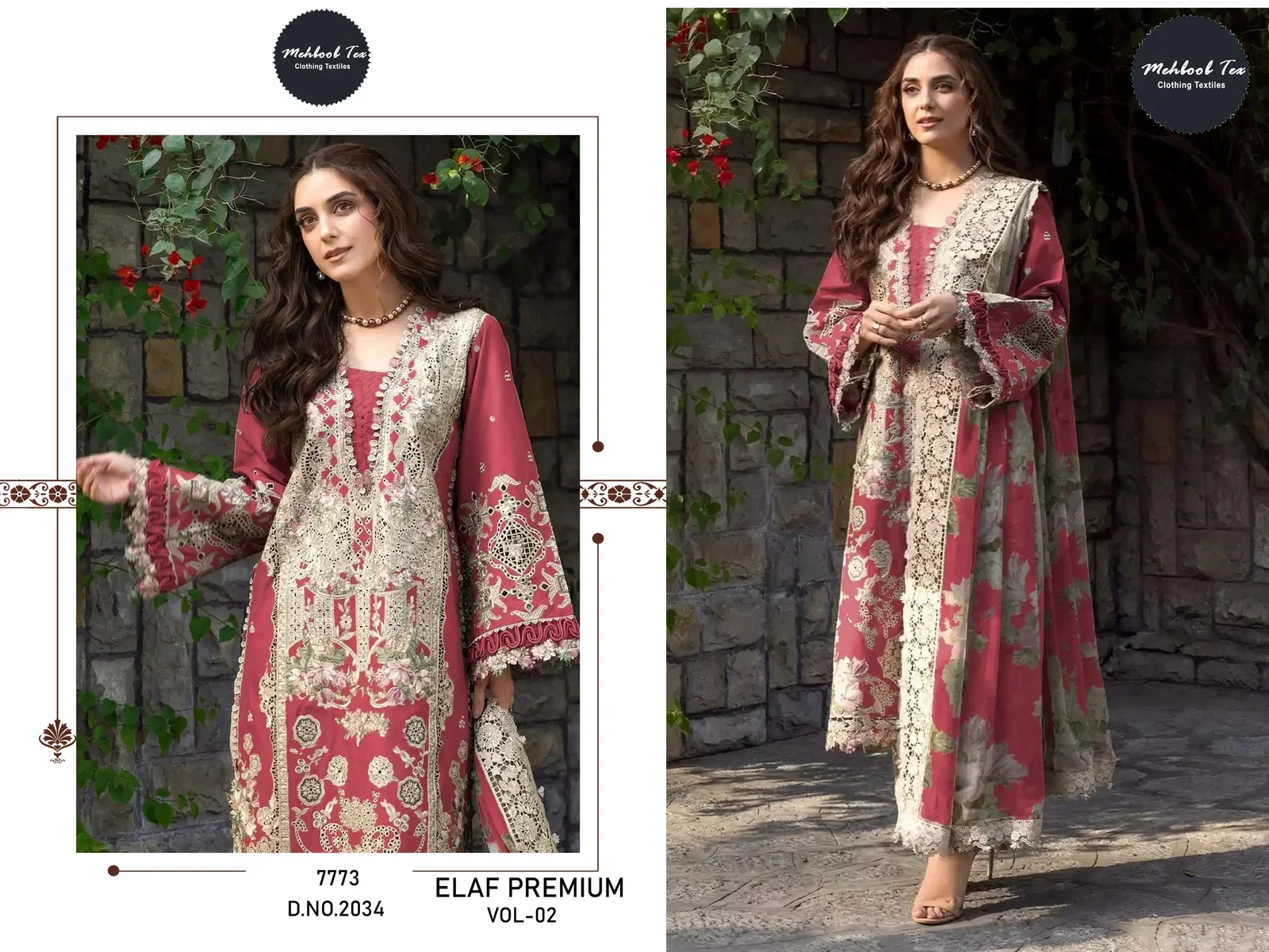 Stylish Mehboob Tex Elaf Premium Vol 2 Cambric Cotton Embroidered Salwar Kameez Wholesale 2026