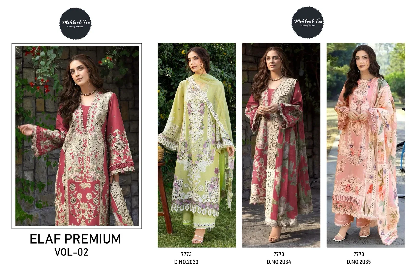 Stylish Mehboob Tex Elaf Premium Vol 2 Cambric Cotton Embroidered Salwar Kameez Wholesale 2026