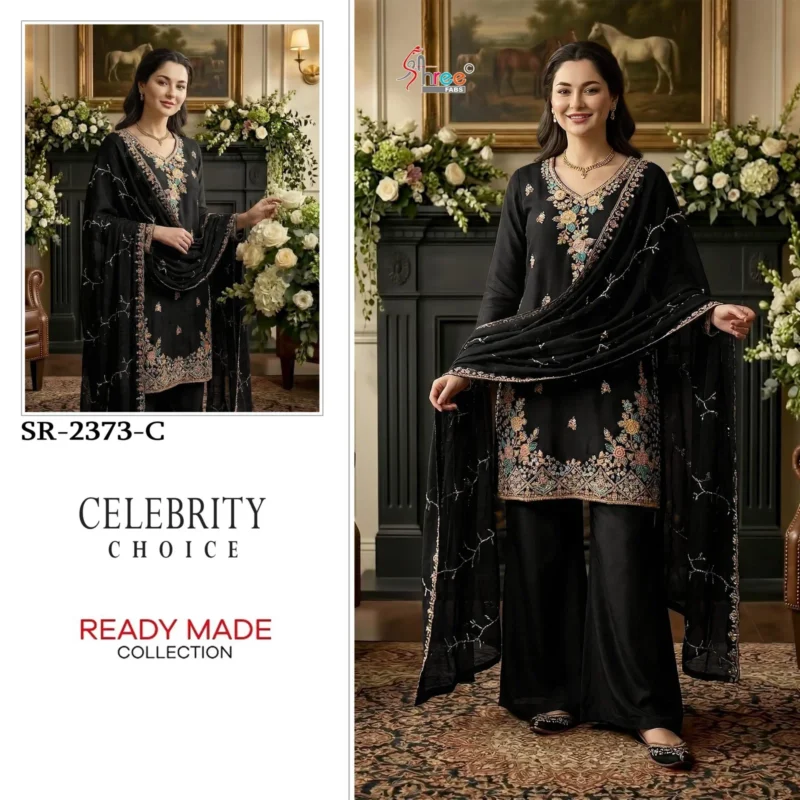 Buy Shree Sr 2373 Readymade Moss Chiffon Embroidered Salwar Kameez Wholesale 2026