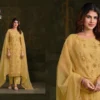 Vipul Alishaa Vol 2 Gold Crinkle Chiffon Beads Embroidered Salwar Kameez Wholesale