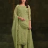 Vipul Alishaa Vol 2 Gold Crinkle Chiffon Beads Embroidered Salwar Kameez Wholesale