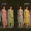 Vipul Alishaa Vol 2 Gold Crinkle Chiffon Beads Embroidered Salwar Kameez Wholesale