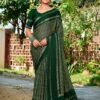Kashvi Shabnam Vol 18 Dull Moss Foil Printed Saree Collection Wholesale