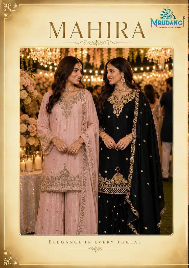 Mrudangi Mahira Chinon Embroidered Salwar Kameez Collection Wholesale