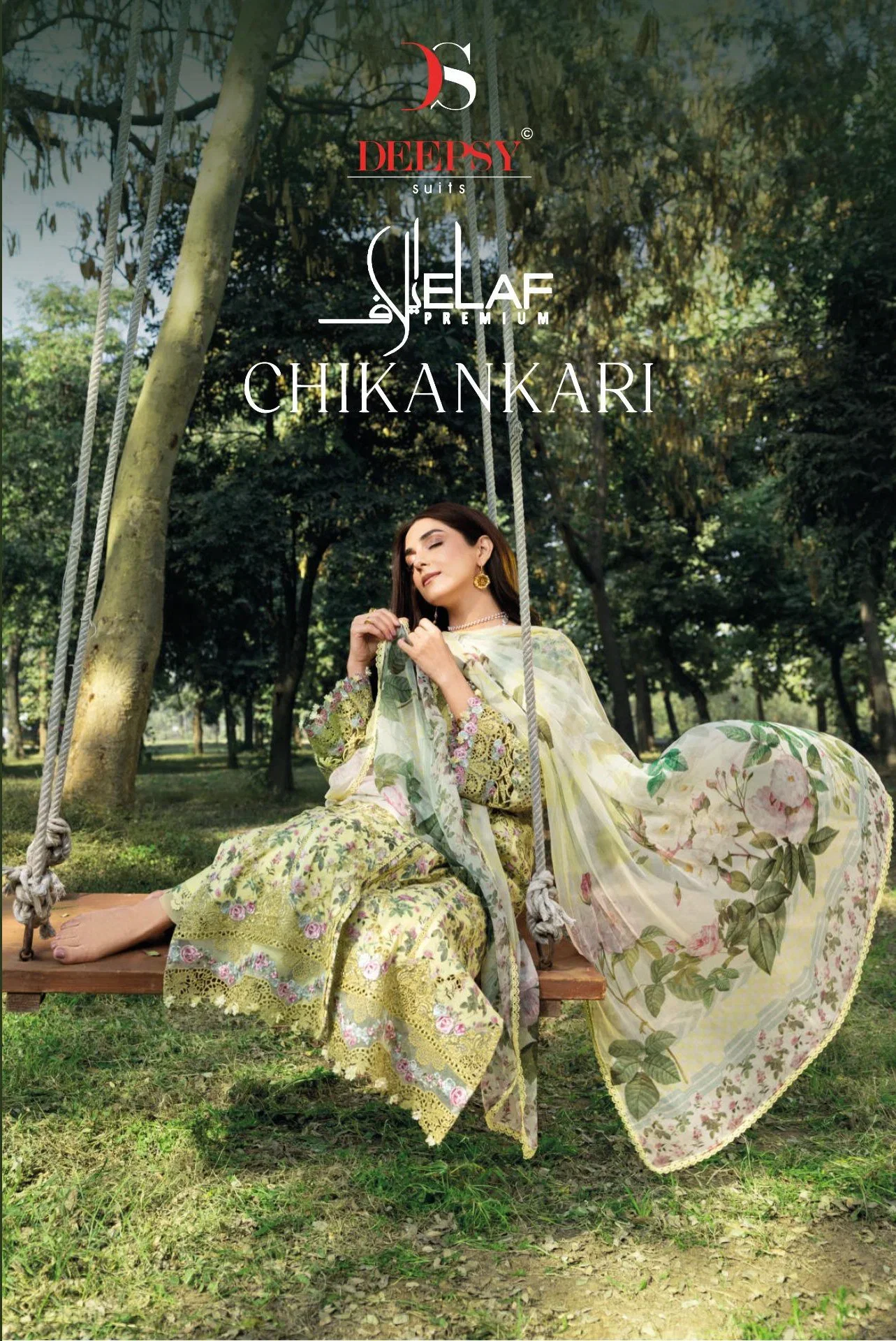 Deepsy Elaf Chikankari Chiffon Dupatta Self Embroidered Salwar Kameez Collection Wholesale