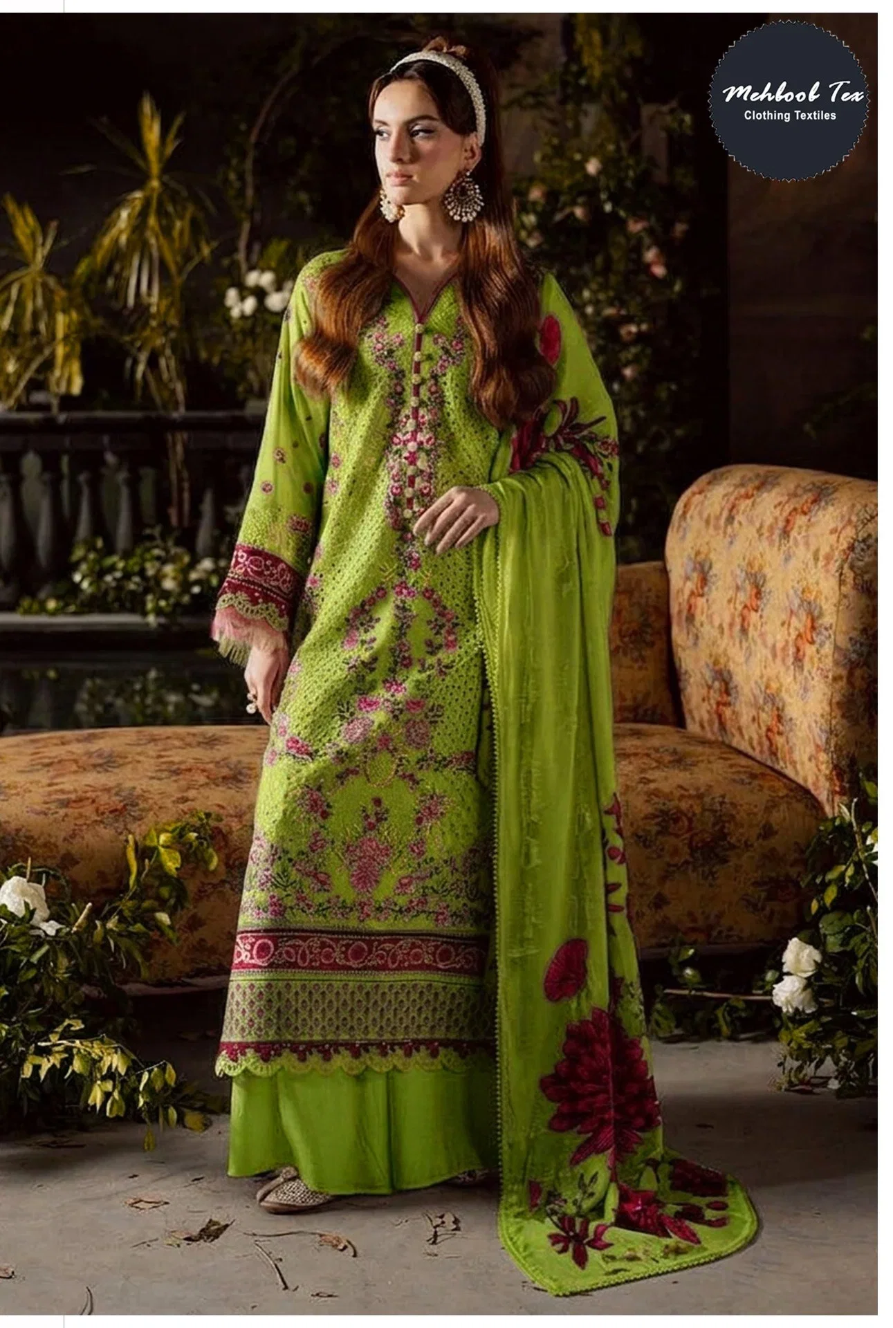 Mehboob Tex 2044 Cotton Embroidered Salwar Kameez Collection Wholesale