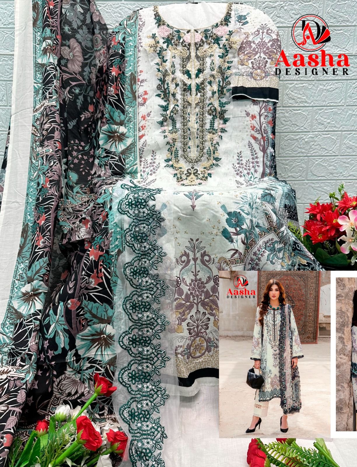 Stylish Aasha 1216 A And B Chiffon Dupatta Cotton Printed Salwar Kameez Collection Wholesale 2026