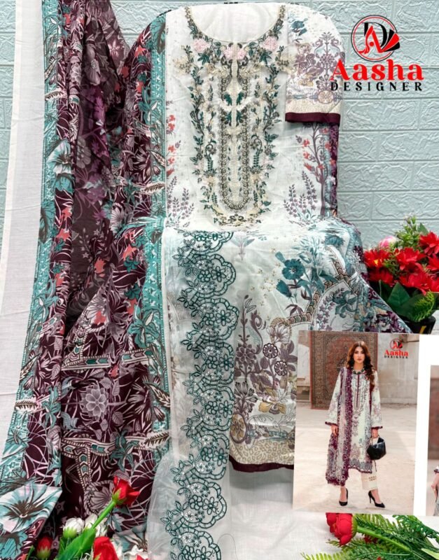Stylish Aasha 1216 A And B Chiffon Dupatta Cotton Printed Salwar Kameez Collection Wholesale 2026
