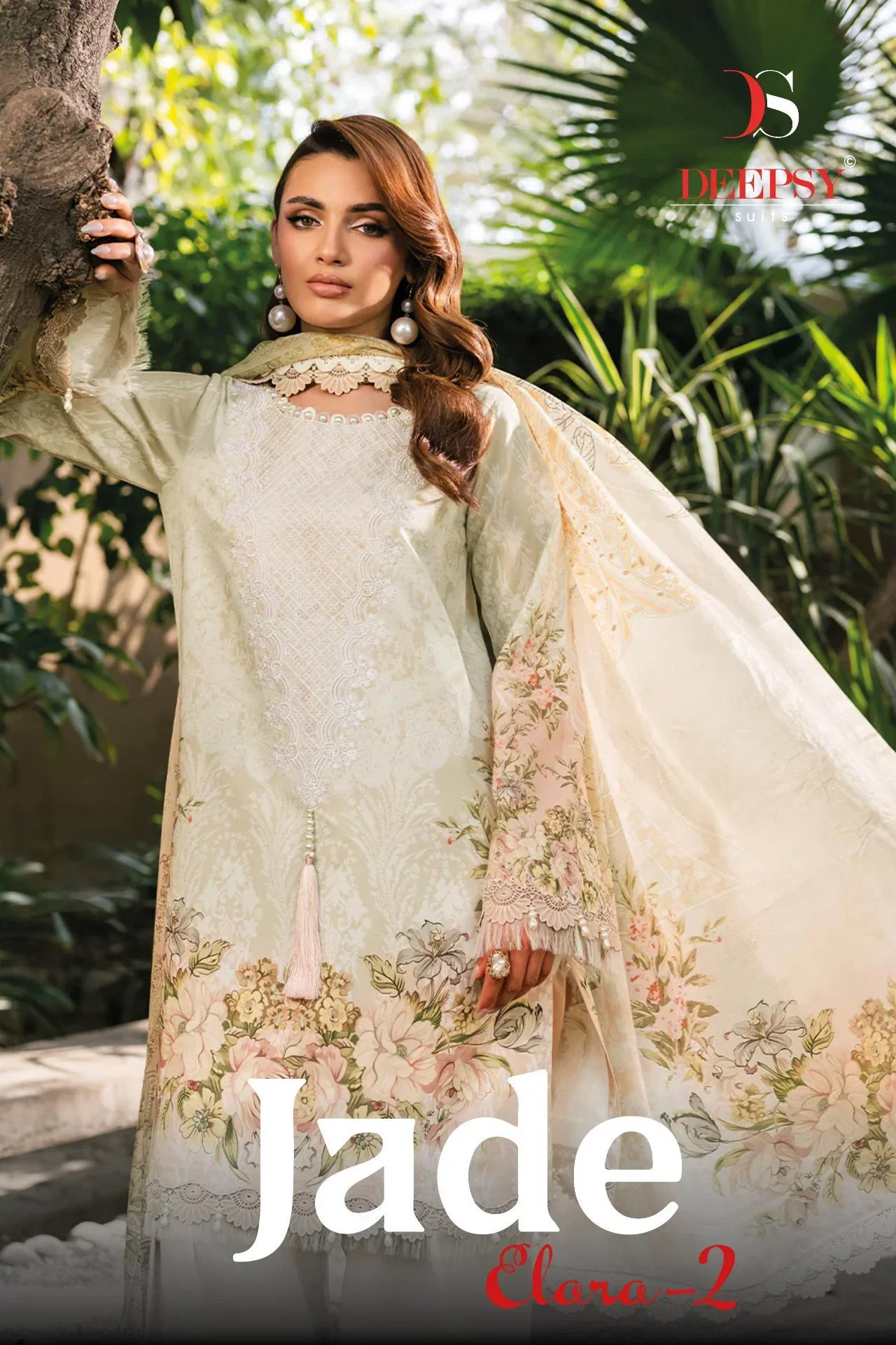 Deepsy Jade Elara Vol 2 Chiffon Dupatta Cotton Embroidered Salwar Kameez Wholesale