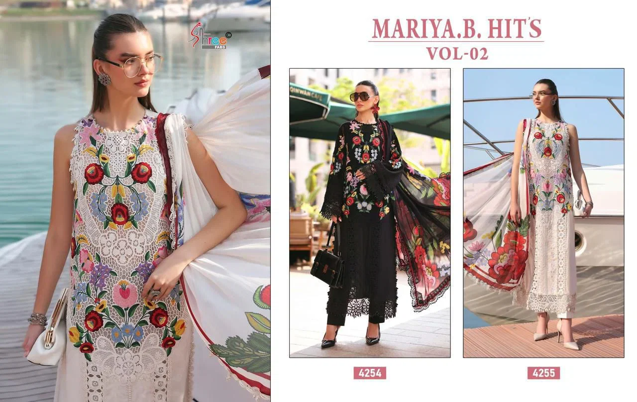 Beautiful Shree Maria B Hits Vol 2 Cotton Dupatta Cotton Self Embroidered Salwar Kameez Wholesale 2026