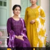 Ramsha Vol 8 Vertican Plain Embroidery Worked Kurti Set Collection Wholesale