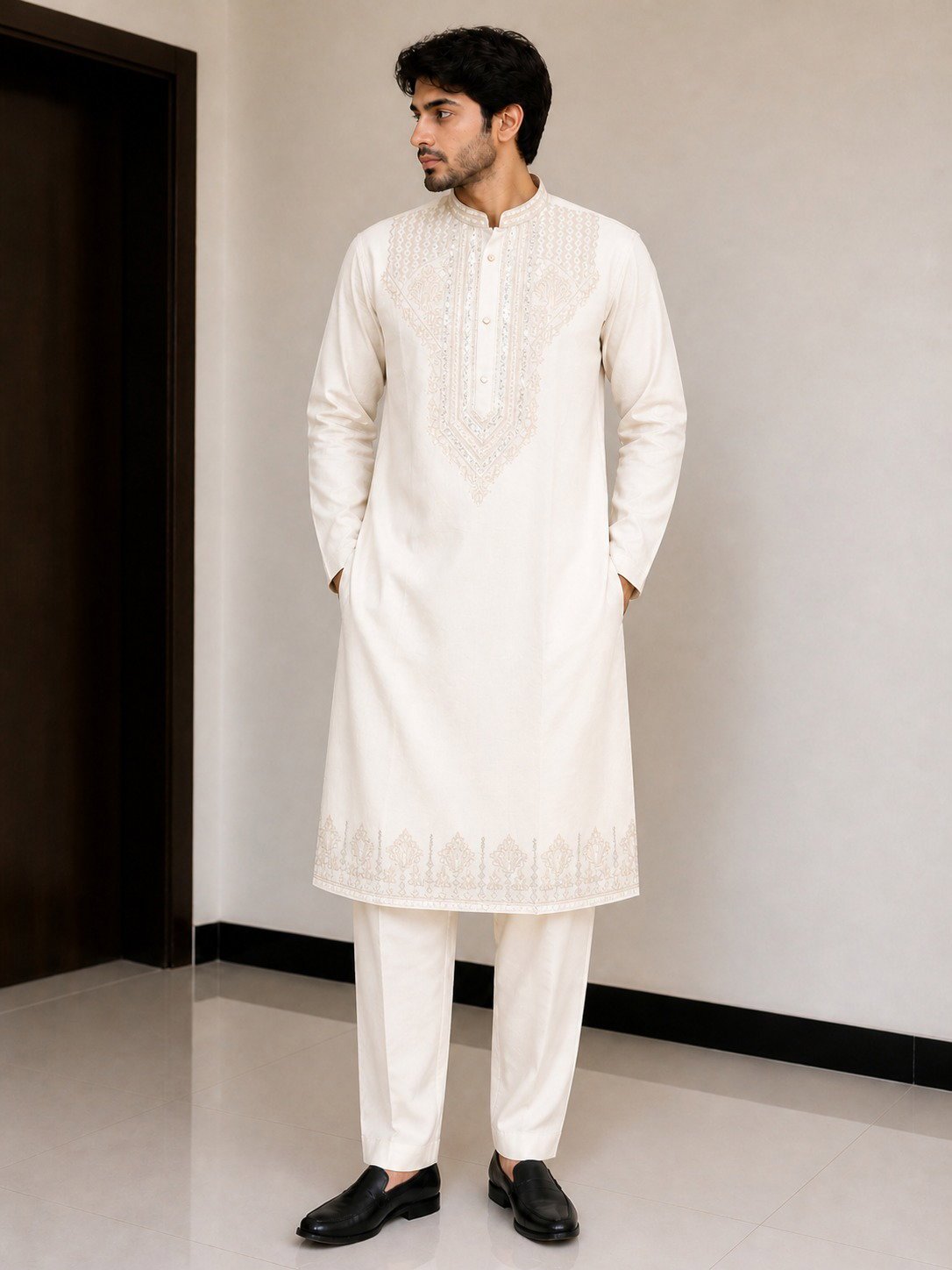 Launching Outluk Vol 143 Linen Satin Embroidered Kurta Pajama Collection Wholesale 2026