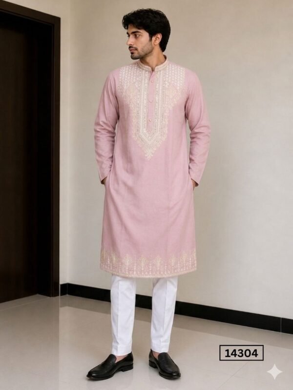 Launching Outluk Vol 143 Linen Satin Embroidered Kurta Pajama Collection Wholesale 2026