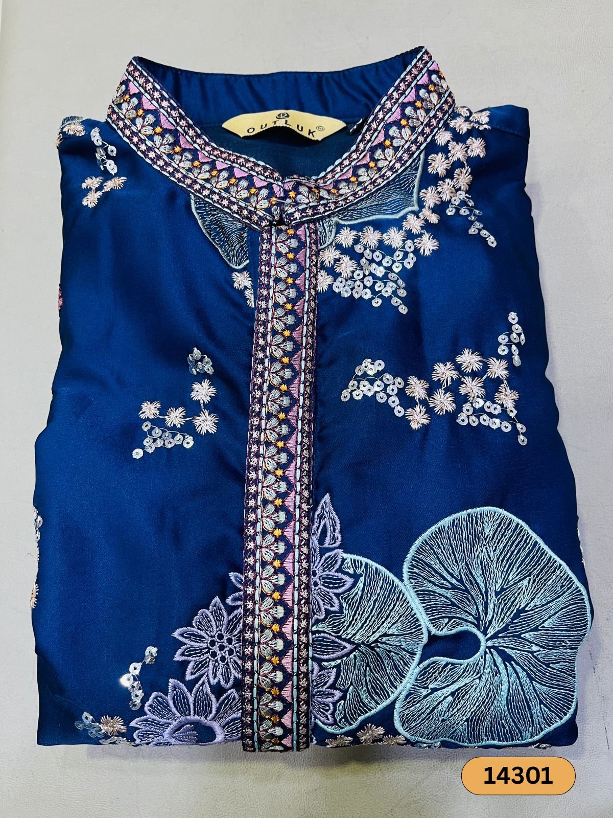 Launching Outluk Vol 143 Linen Satin Embroidered Kurta Pajama Collection Wholesale 2026
