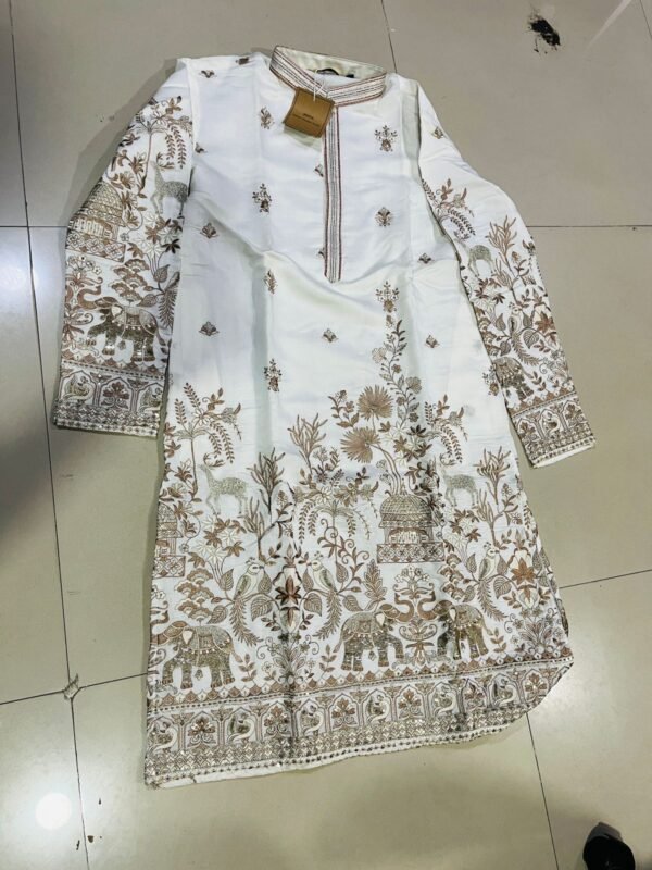 Launching Outluk Vol 143 Linen Satin Embroidered Kurta Pajama Collection Wholesale 2026