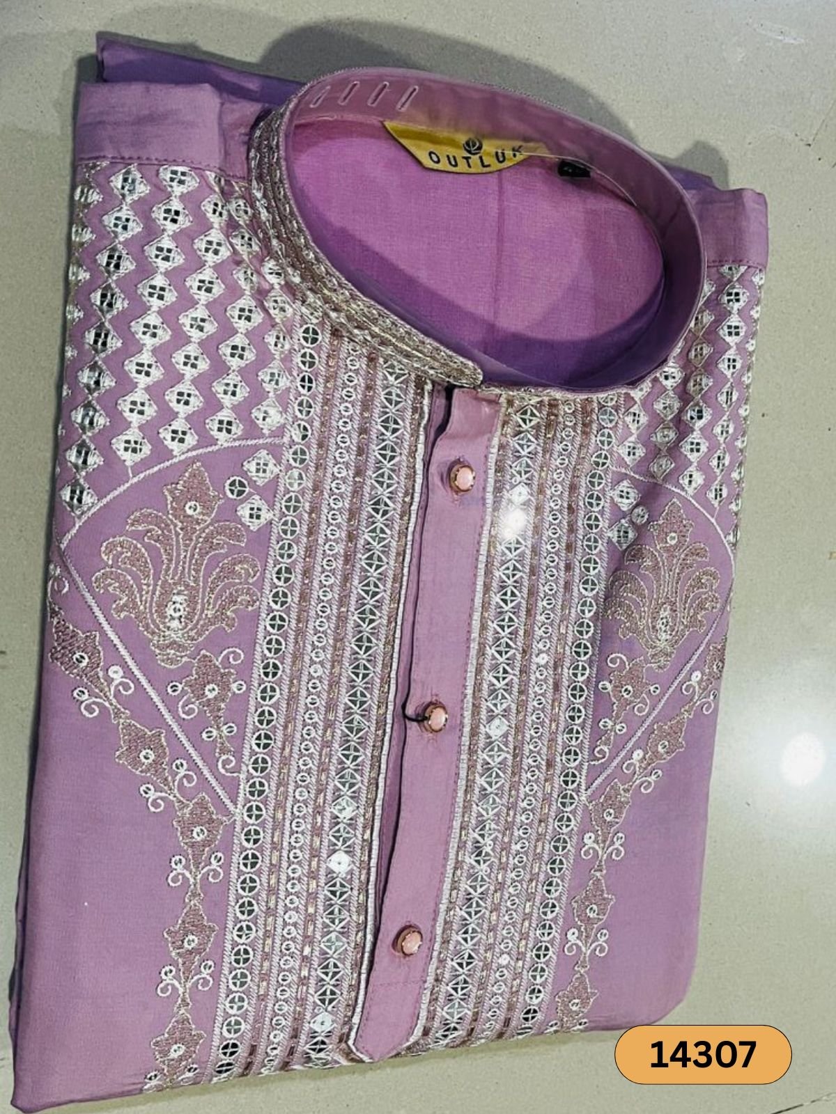Launching Outluk Vol 143 Linen Satin Embroidered Kurta Pajama Collection Wholesale 2026