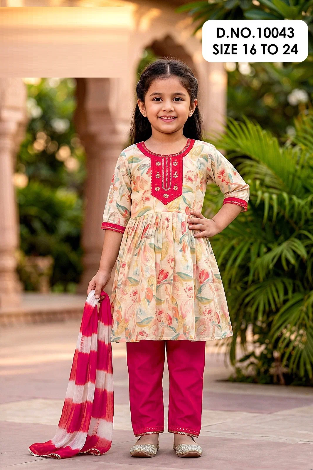 Stylish Bhumi 10043 And 10044 Mul Chanderi Printed Kids Wear Kurti Set Wholesale 2026