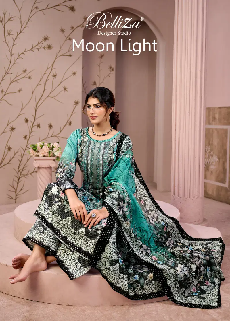 Belliza Moon Light Jam Cotton Digital Printed Dress Material Wholesale