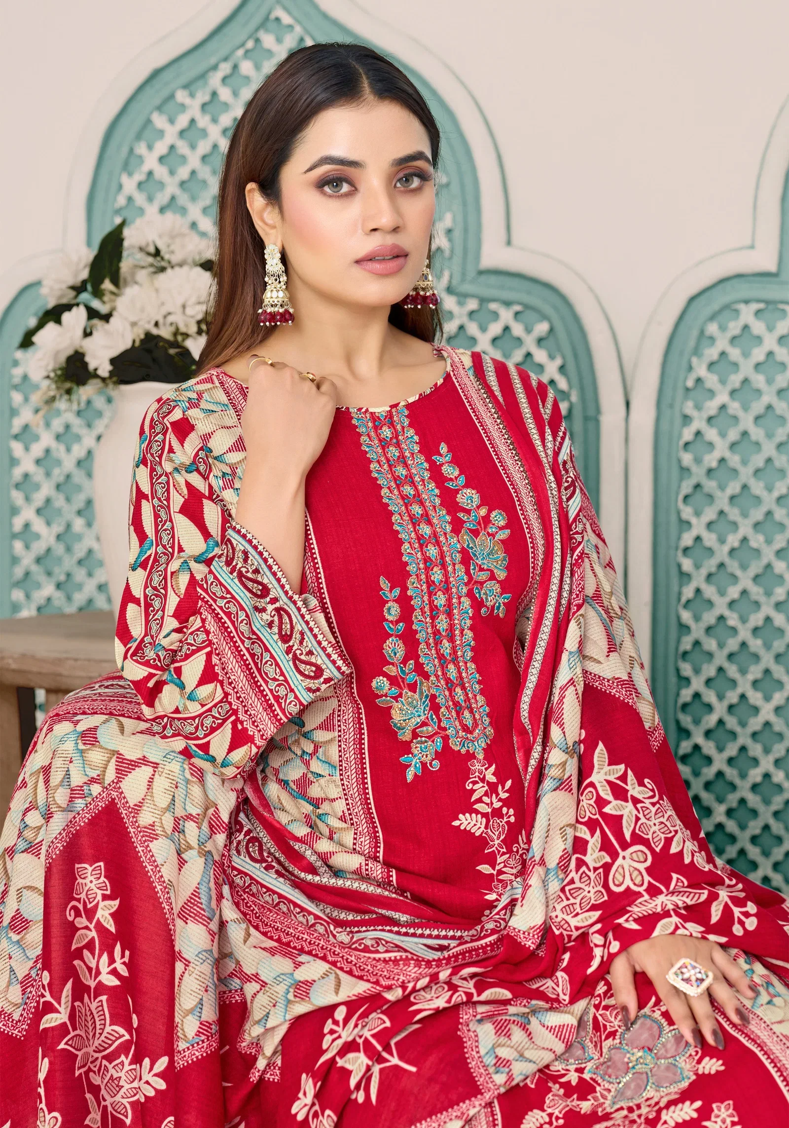 Buy Alok Rihaana Vol 17 Cambric Cotton Embroidered Dress Material Wholesale 2026