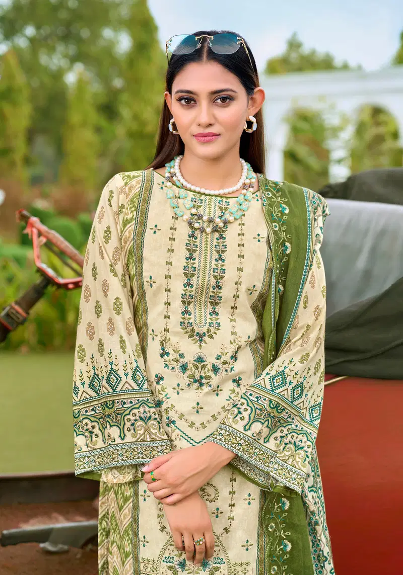 Buy Alok Bin Saeed Edition 15 Cambric Cotton Embroidered Dress Material Wholesale 2026