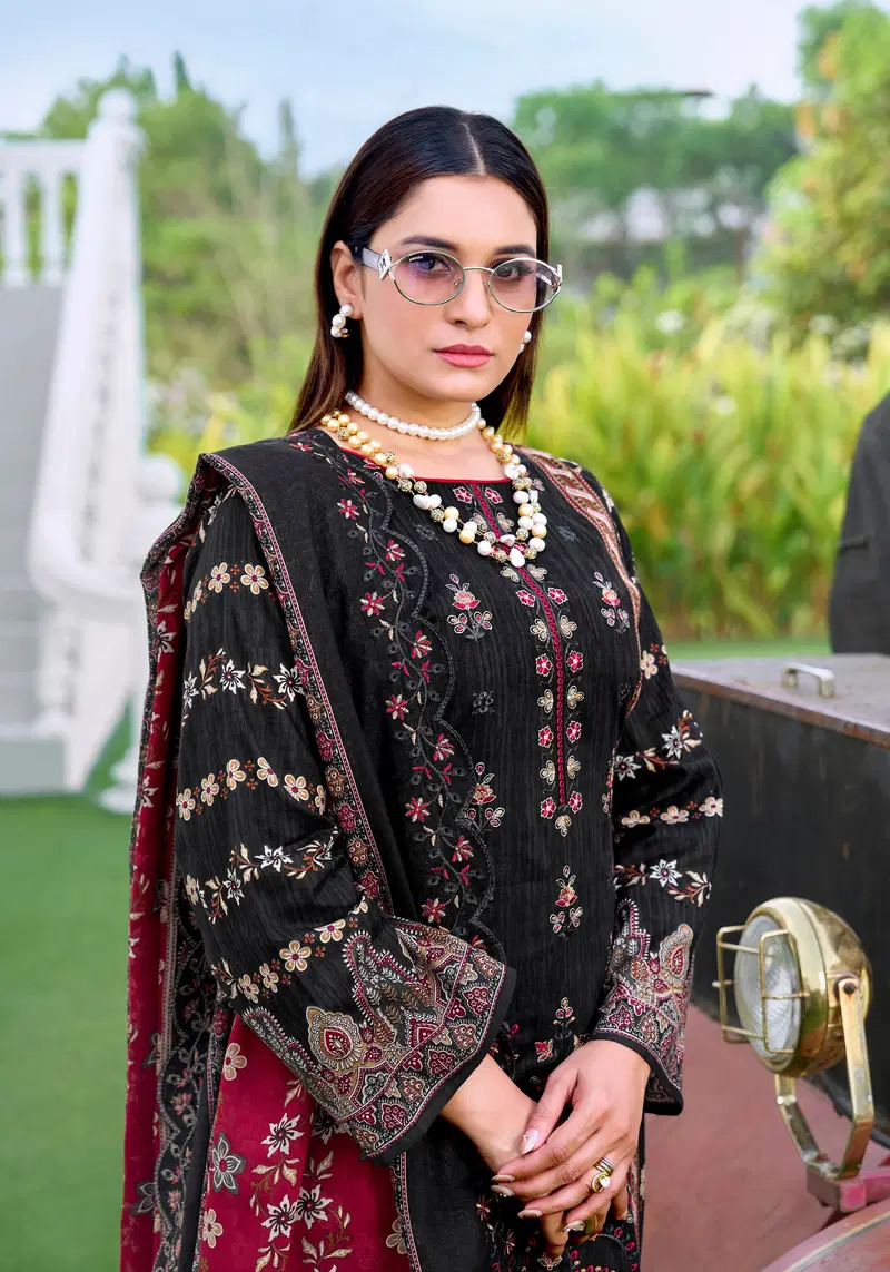 Buy Alok Bin Saeed Edition 15 Cambric Cotton Embroidered Dress Material Wholesale 2026