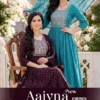 Princess New Aaiyna Glass Roman Embroidered Kurti Set Collection Wholesale