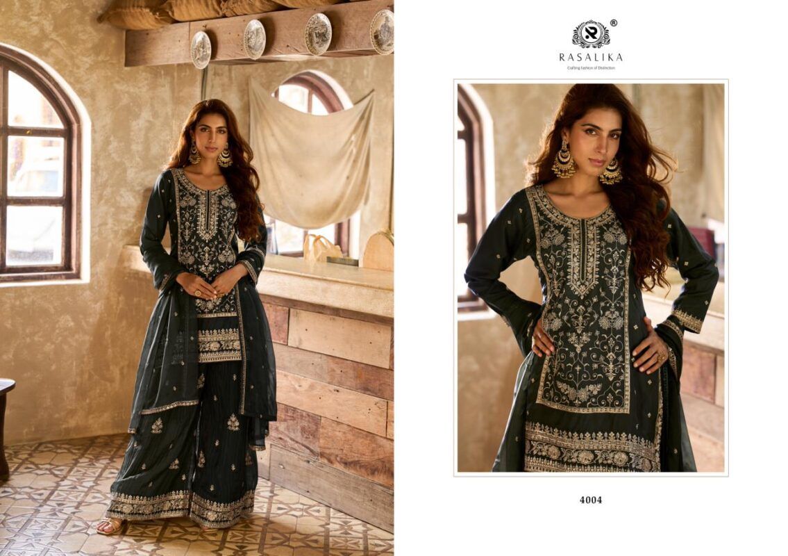 Buy Rasalika Muskaan Viscose Organza Embroidered Salwar Kameez Collection Wholesale 2026