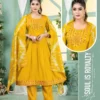 Stylish Bhawana Vol 1 Vertican Silk Embroidered Kurti With Bottom Dupatta Wholesale 2026