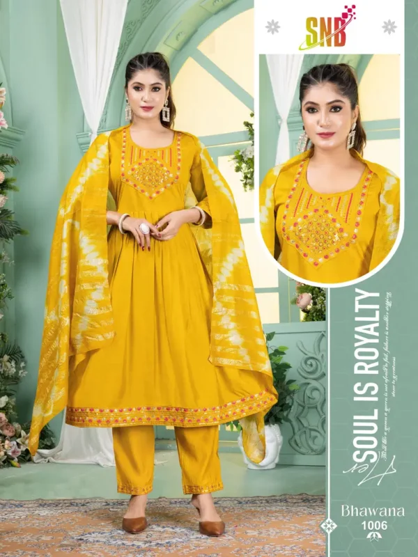 Stylish Bhawana Vol 1 Vertican Silk Embroidered Kurti With Bottom Dupatta Wholesale 2026