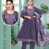Stylish Bhawana Vol 1 Vertican Silk Embroidered Kurti With Bottom Dupatta Wholesale 2026