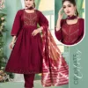 Stylish Bhawana Vol 1 Vertican Silk Embroidered Kurti With Bottom Dupatta Wholesale 2026