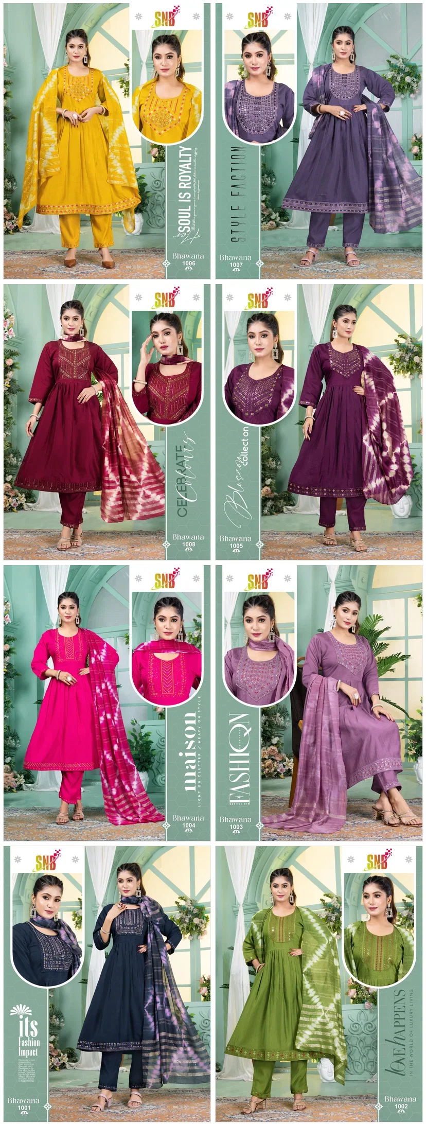 Stylish Bhawana Vol 1 Vertican Silk Embroidered Kurti With Bottom Dupatta Wholesale 2026