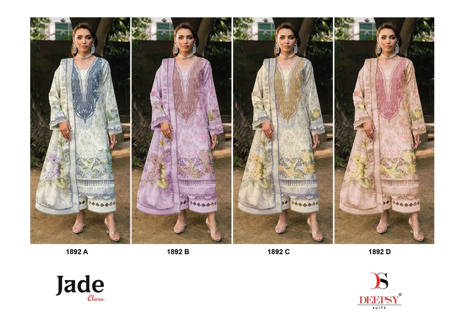 Latest Deepsy 1892 Chiffon Dupatta Cotton Embroidered Salwar Kameez Wholesale 2026