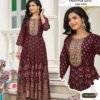 Blue Hills Festival Pro Max Ultra Plus Size Rayon Anarkali Kurti Collection Wholesale
