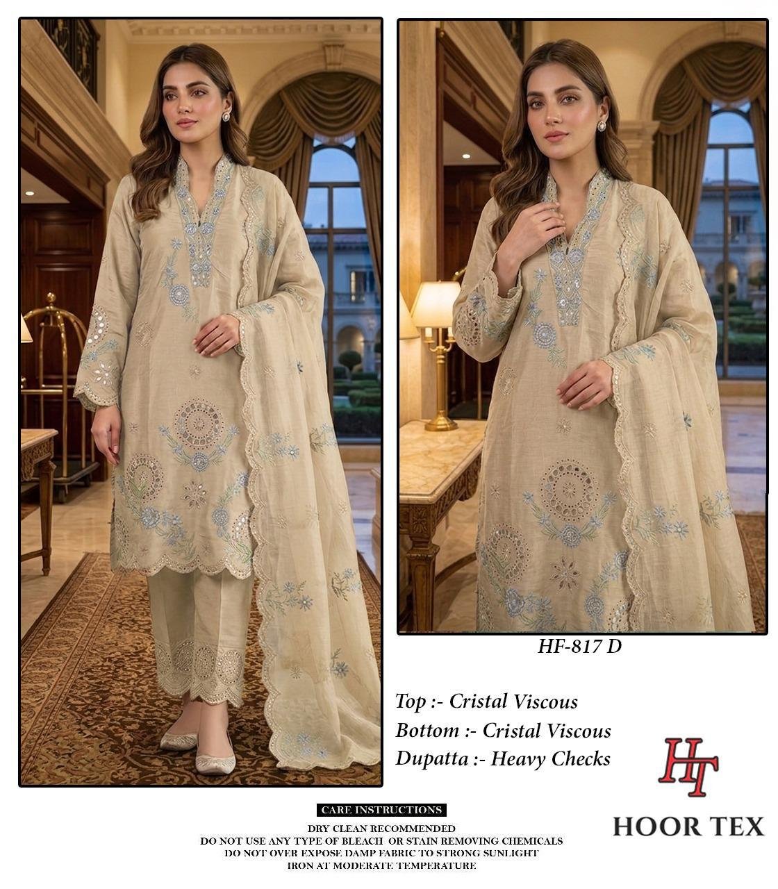 Beautiful Hoor Tex 817 A To D Crystal Viscose Salwar Kameez Wholesale 2026
