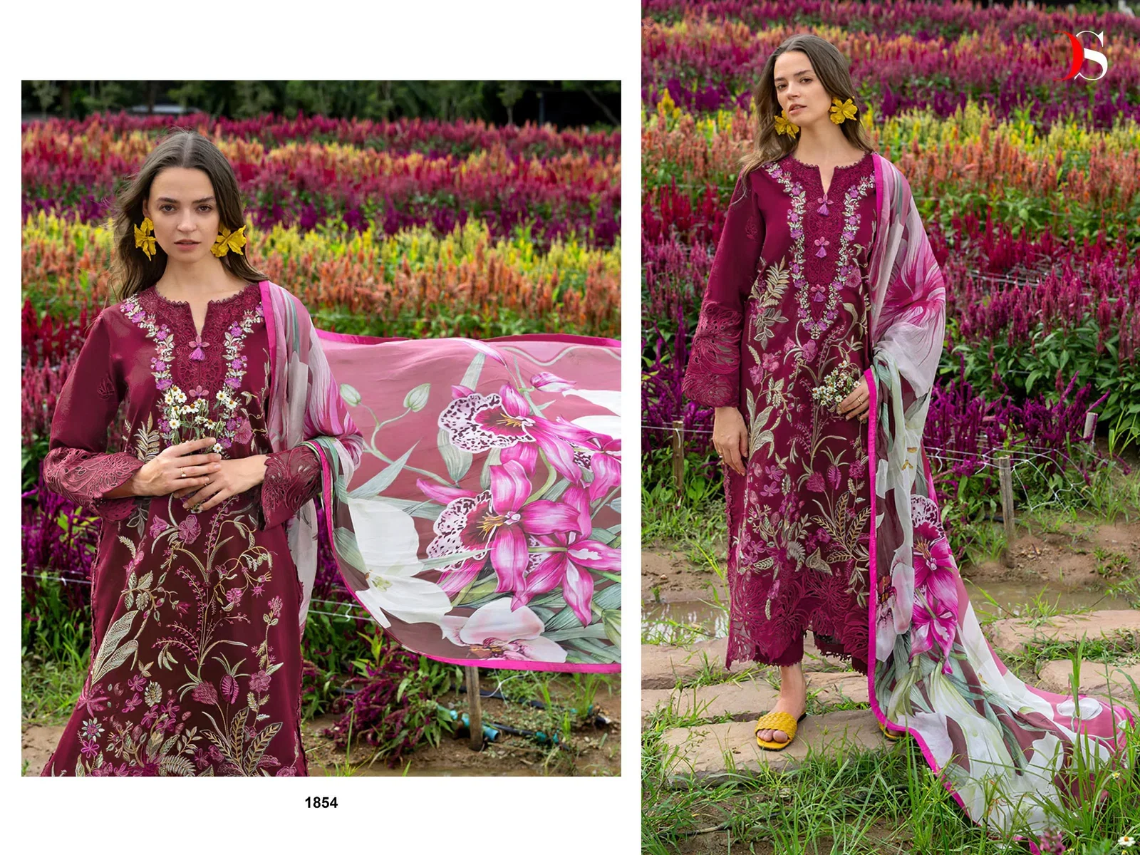 Deepsy Mushq Vol 3 Lawn Cotton Dupatta Cotton Embroidered Salwar Kameez Wholesale