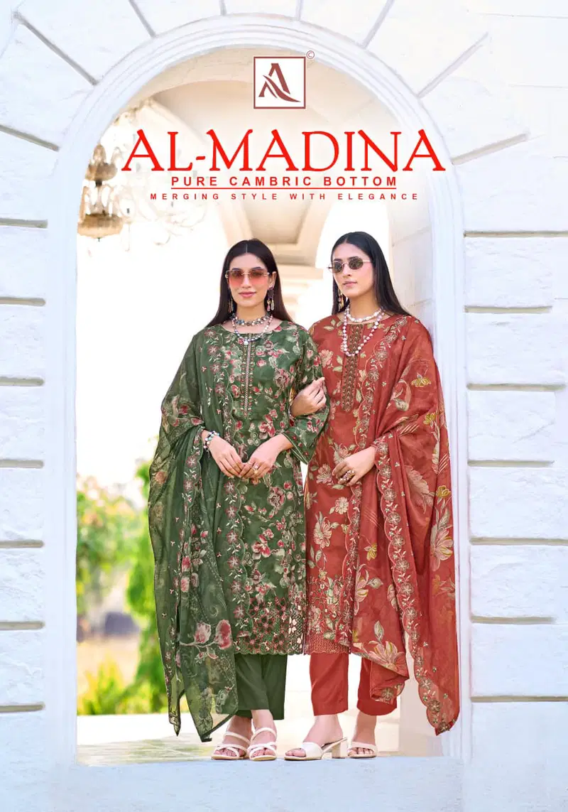 Alok Al Madina Vol 2 Cambric Cotton Foil Printed Dress Material Wholesale