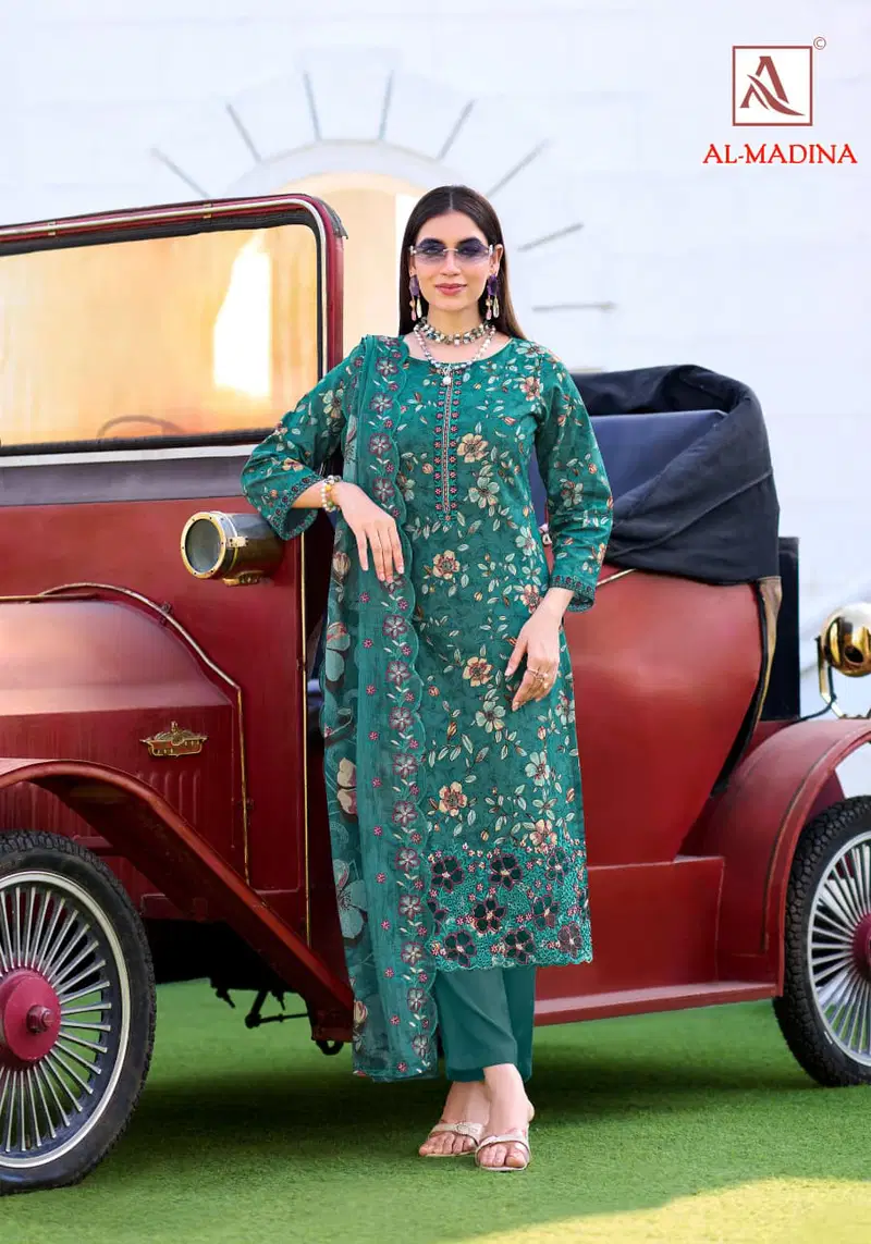 Alok Al Madina Vol 2 Cambric Cotton Foil Printed Dress Material Wholesale