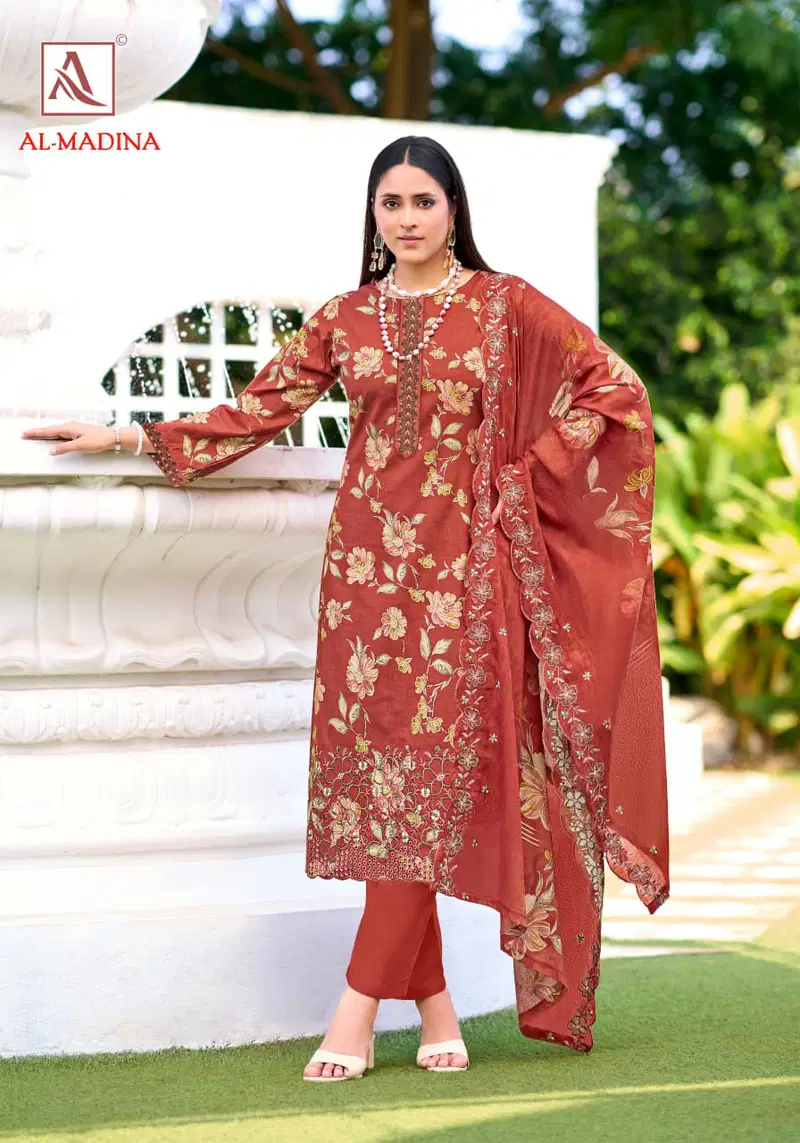 Alok Al Madina Vol 2 Cambric Cotton Foil Printed Dress Material Wholesale