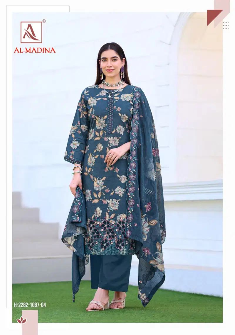 Alok Al Madina Vol 2 Cambric Cotton Foil Printed Dress Material Wholesale