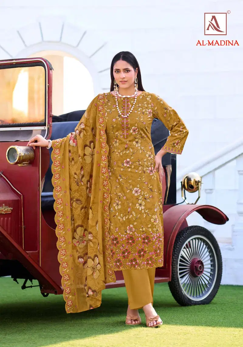 Alok Al Madina Vol 2 Cambric Cotton Foil Printed Dress Material Wholesale
